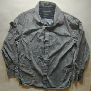 American Eagle Men's Premium Vintage Fit Gray Long Sleeve Button Up Flip Cuff XL